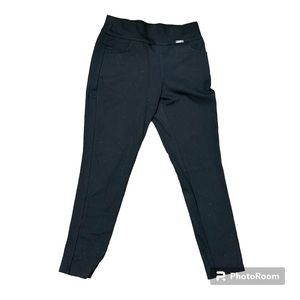 Dress Pants, Slim Fit Leg Skinny High Waist Pull on Pants with Pockets